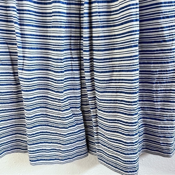 - J Crew blue stripe pleated skirt - Picture 5 of 7